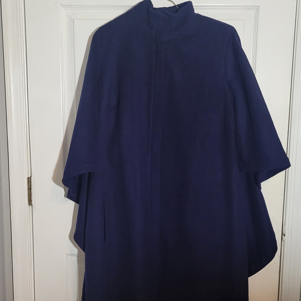 H by Halston Deep Blue Women's Cape Coat